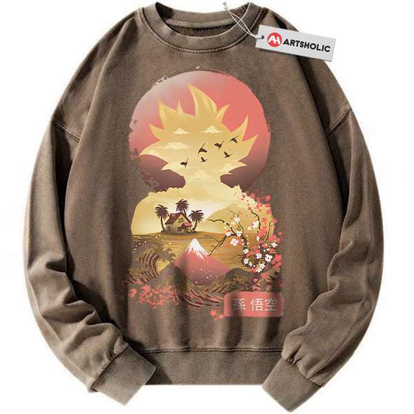Alternative view of Son Goku Sweatshirt, Dragon Ball Z Sweatshirt, DBZ Sweatshirt, Anime Sweatshirt, Vintage Sweater