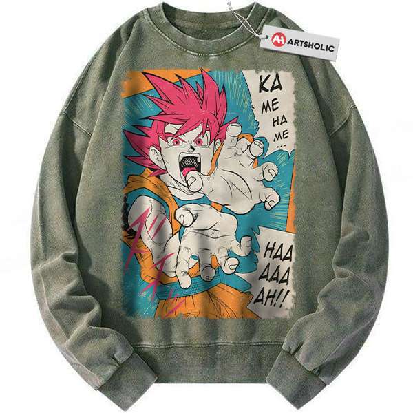Alternative view of Son Goku Sweatshirt, Dragon Ball Z Sweatshirt, DBZ Sweatshirt, Anime Sweatshirt, Vintage Sweater