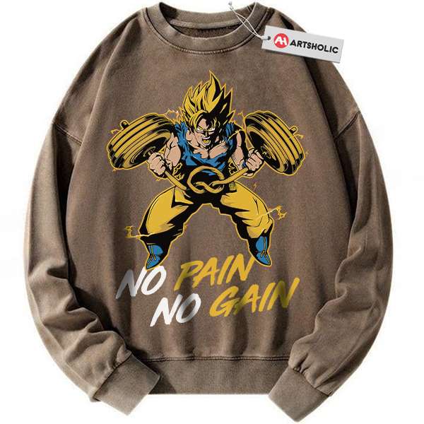 Alternative view of Son Goku Sweatshirt, Dragon Ball Z Sweatshirt, DBZ Sweatshirt, Anime Sweatshirt, Vintage Sweater