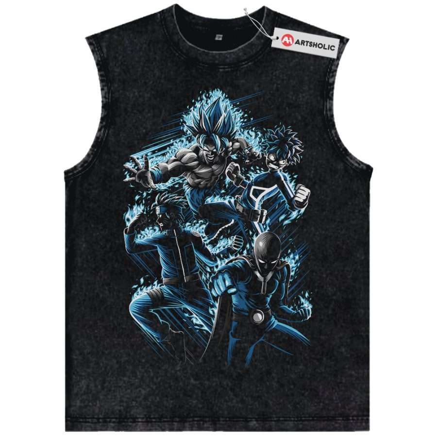 Alternative view of Son Goku Tank Top, Deku Tank Top, Saitama Tank Top, Naruto Tank Top, Anime Tank Top, Vintage Tank Top