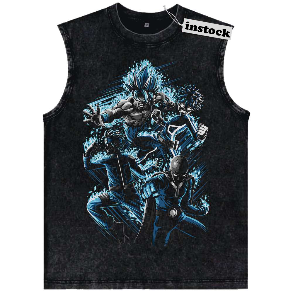 Son Goku Tank Top, Deku Tank Top, Saitama Tank Top, Naruto Tank Top, Anime Tank Top, Vintage Tank Top