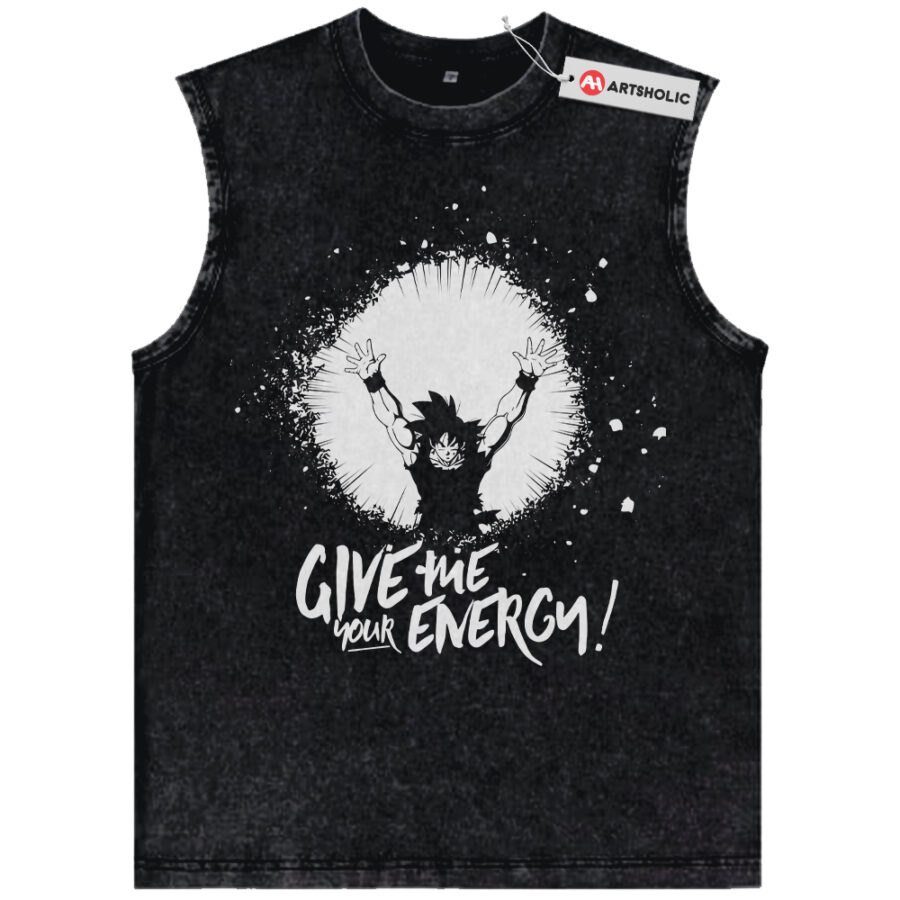 Alternative view of Son Goku Tank Top, Dragon Ball Tank Top, DBZ Tank Top, Anime Tank Top, Vintage Tank Top