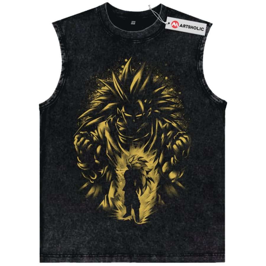 Alternative view of Son Goku Tank Top, Dragon Ball Tank Top, DBZ Tank Top, Anime Tank Top, Vintage Tank Top