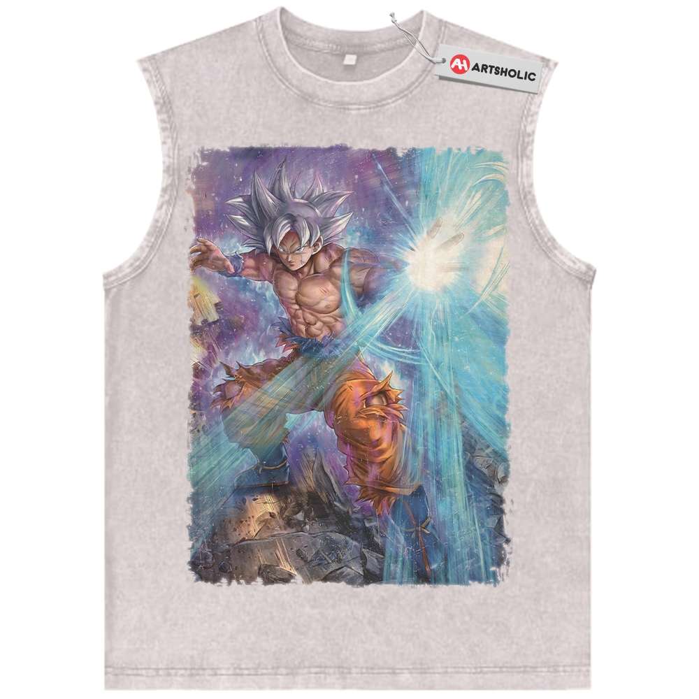 Alternative view of Son Goku Tank Top, Dragon Ball Tank Top, DBZ Tank Top, Anime Tank Top, Vintage Tank Top