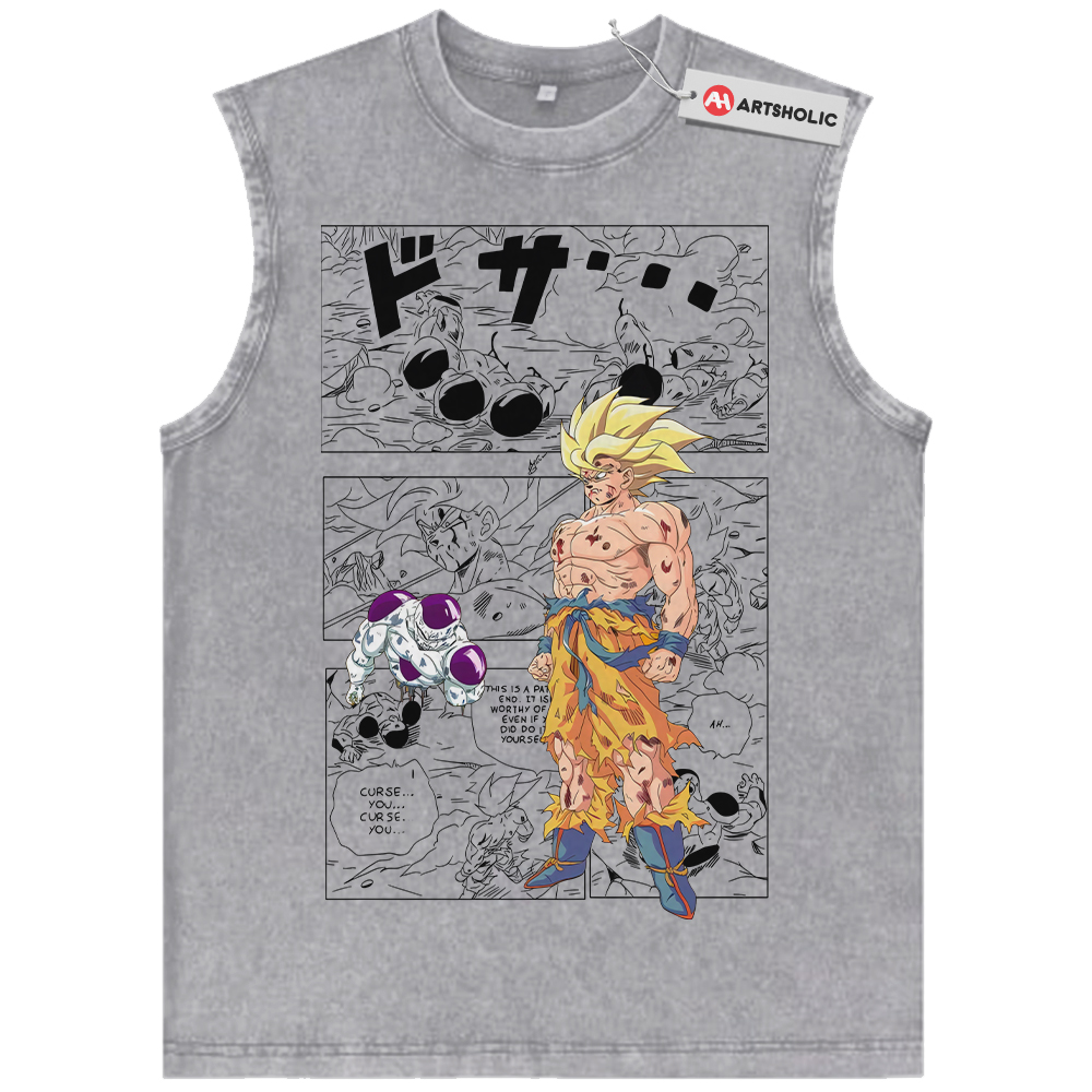 Alternative view of Son Goku Tank Top, Dragon Ball Tank Top, DBZ Tank Top, Anime Tank Top, Vintage Tank Top