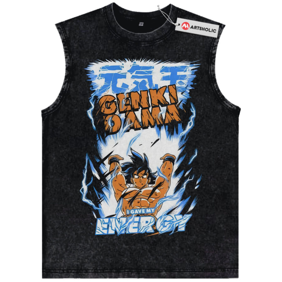 Alternative view of Son Goku Tank Top, Dragon Ball Tank Top, DBZ Tank Top, Anime Tank Top, Vintage Tank Top