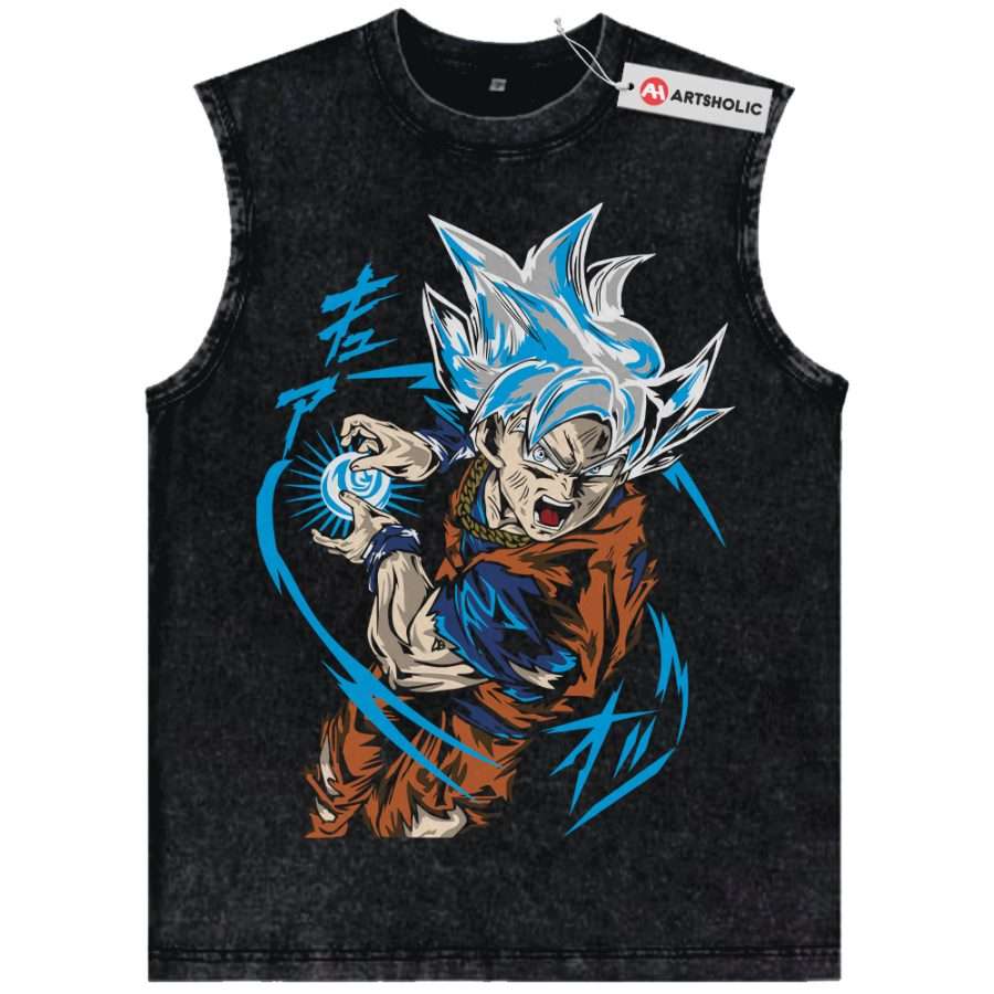 Alternative view of Son Goku Tank Top, Dragon Ball Z Tank Top, DBZ Tank Top, Anime Tank Top, Vintage Tank Top