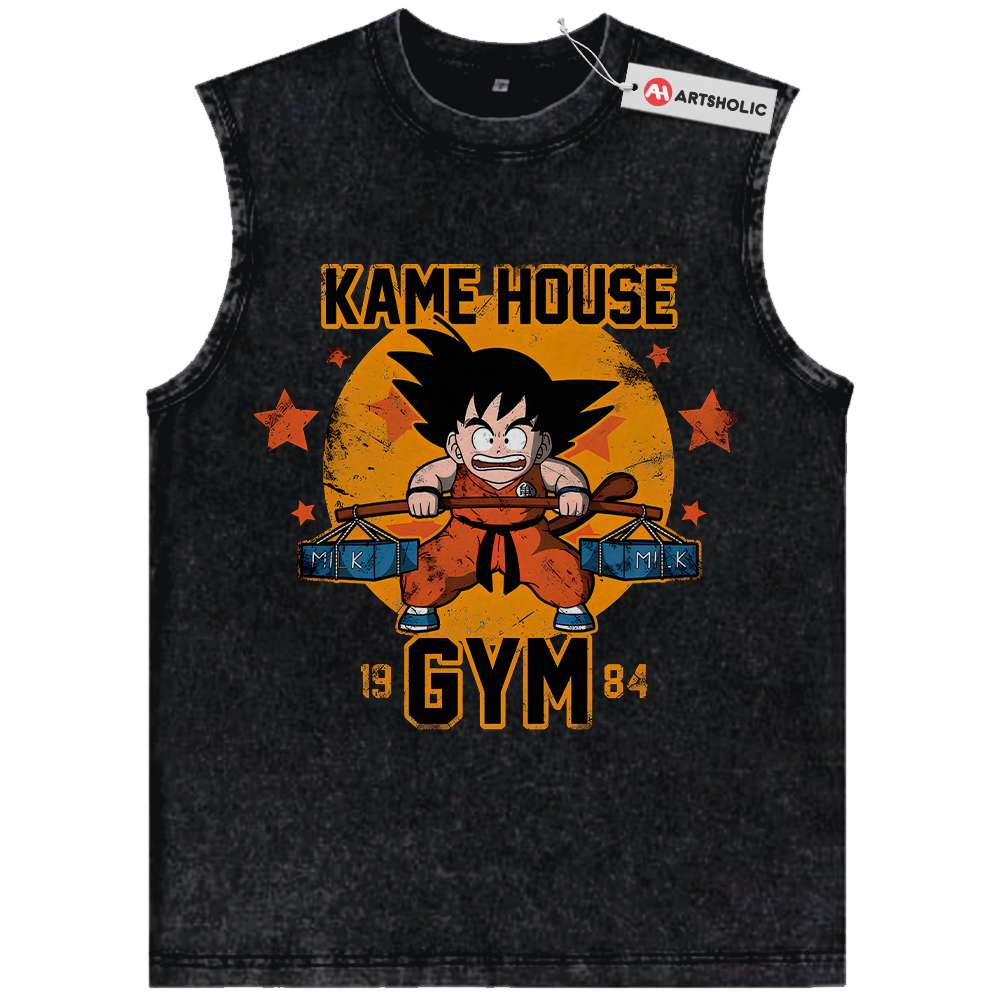 Alternative view of Son Goku Tank Top, Dragon Ball Z Tank Top, DBZ Tank Top, Anime Tank Top, Vintage Tank Top