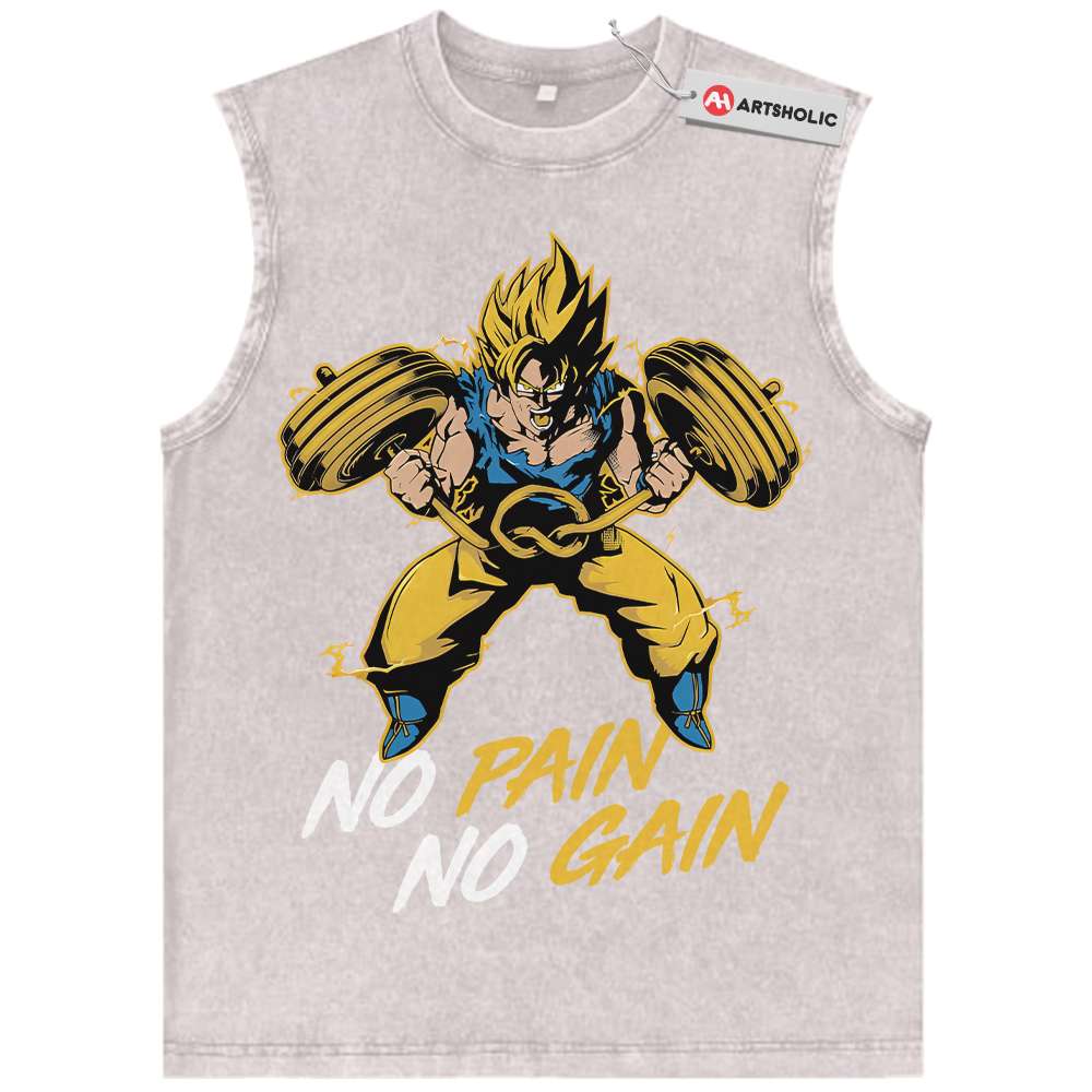 Alternative view of Son Goku Tank Top, Dragon Ball Z Tank Top, DBZ Tank Top, Anime Tank Top, Vintage Tank Top