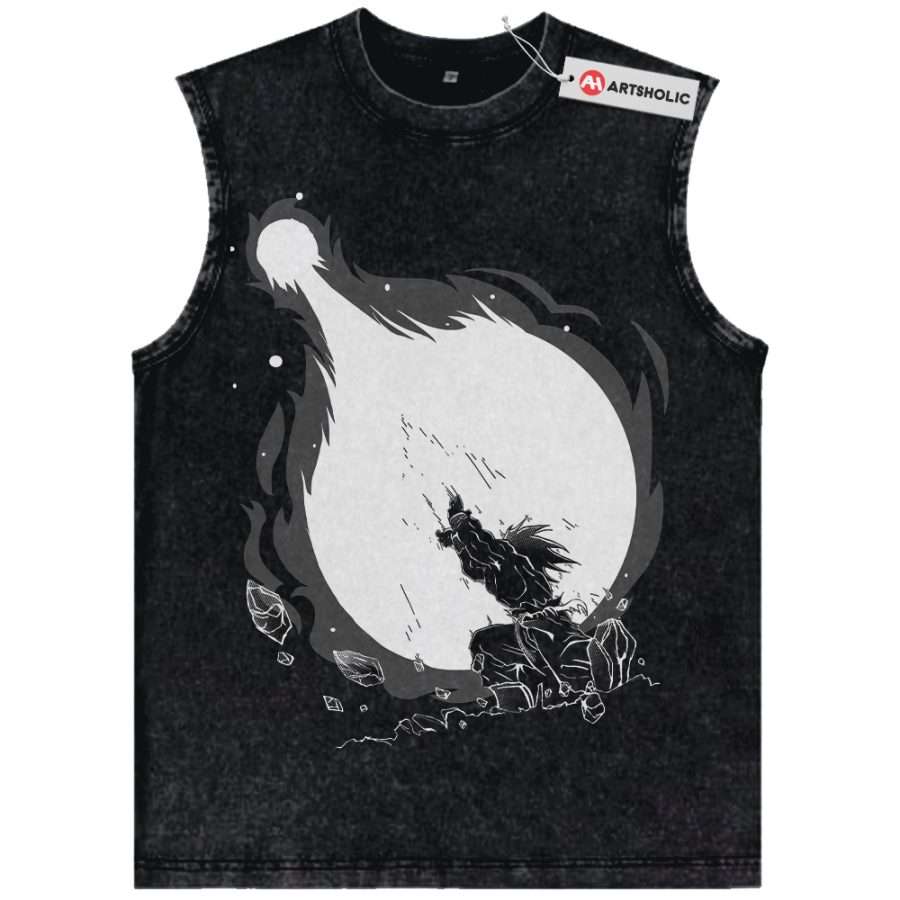 Alternative view of Son Goku Tank Top, Dragon Ball Z Tank Top, DBZ Tank Top, Anime Tank Top, Vintage Tank Top