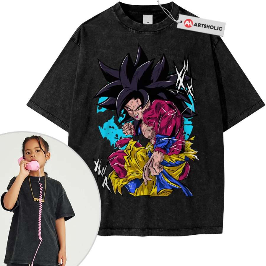 Alternative view of Son Goku Tee For Kids, Dragon Ball Z Tee For Kids, DBZ Tee For Kids, Anime Tee For Kids, Vintage Tee For Kids