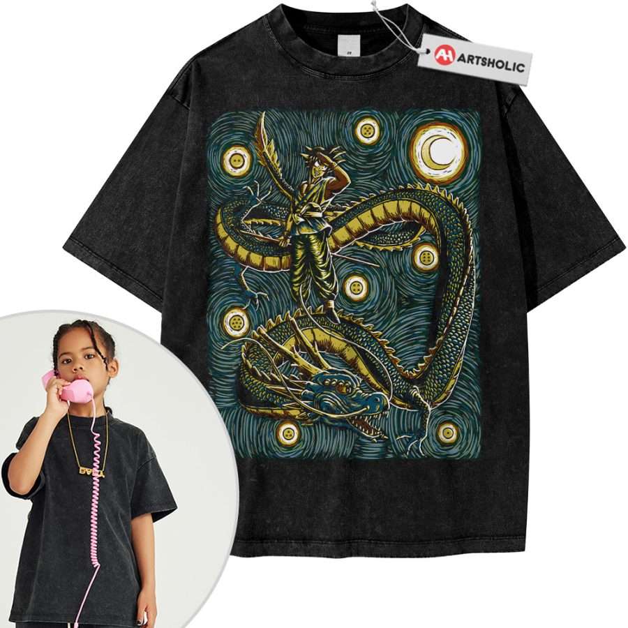 Alternative view of Son Goku Tee For Kids, Dragon Ball Z Tee For Kids, DBZ Tee For Kids, Anime Tee For Kids, Vintage Tee For Kids