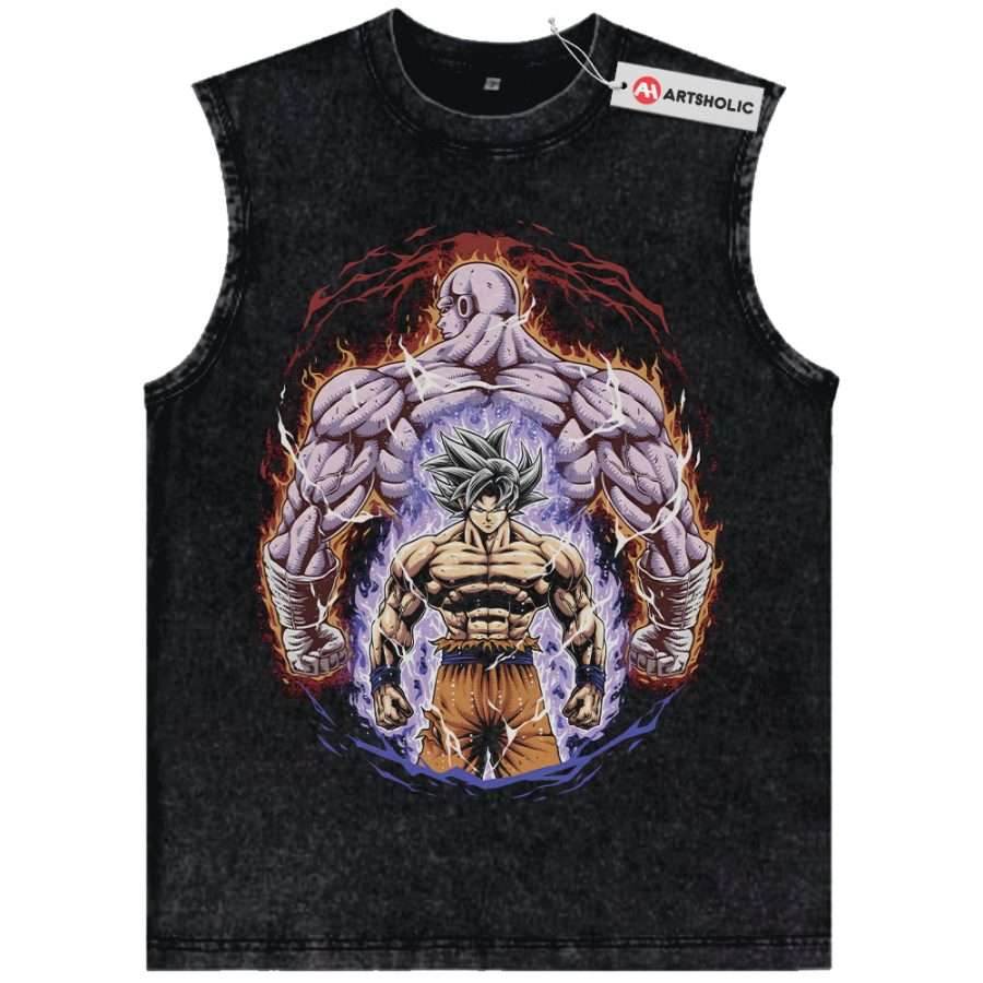 Alternative view of Son Goku vs Jiren Tank Top, Dragon Ball Tank Top, DBZ Tank Top, Anime Tank Top, Vintage Tank Top