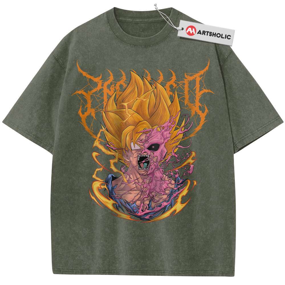 Alternative view of Son Goku vs Majin Buu Shirt, Dragon Ball Shirt, Anime Shirt, Vintage Tee
