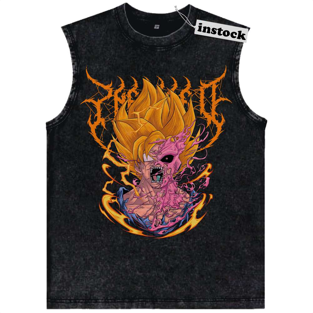 Son Goku vs Majin Buu Tank Top, Dragon Ball Tank Top, Anime Tank Top, Vintage Tank Top