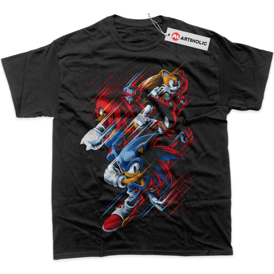 Alternative view of Sonic the Hedgehog Shirt, Animated Shirt, Graphic Tee
