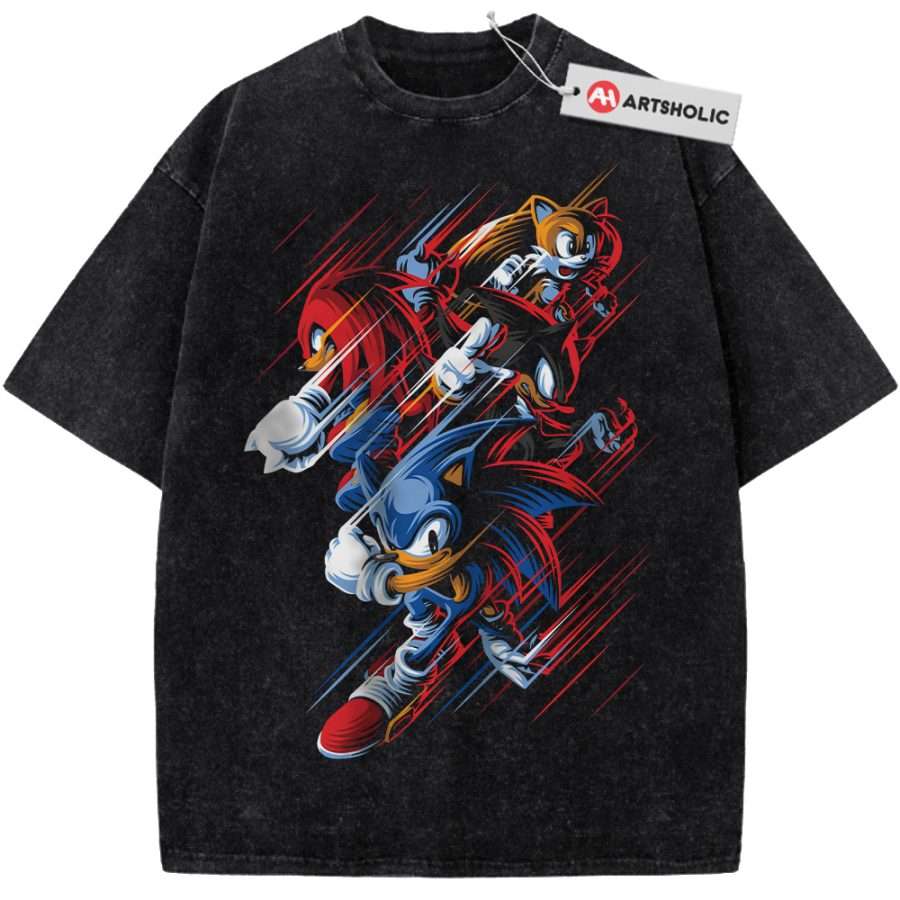 Alternative view of Sonic the Hedgehog Shirt, Animated Shirt, Vintage Tee