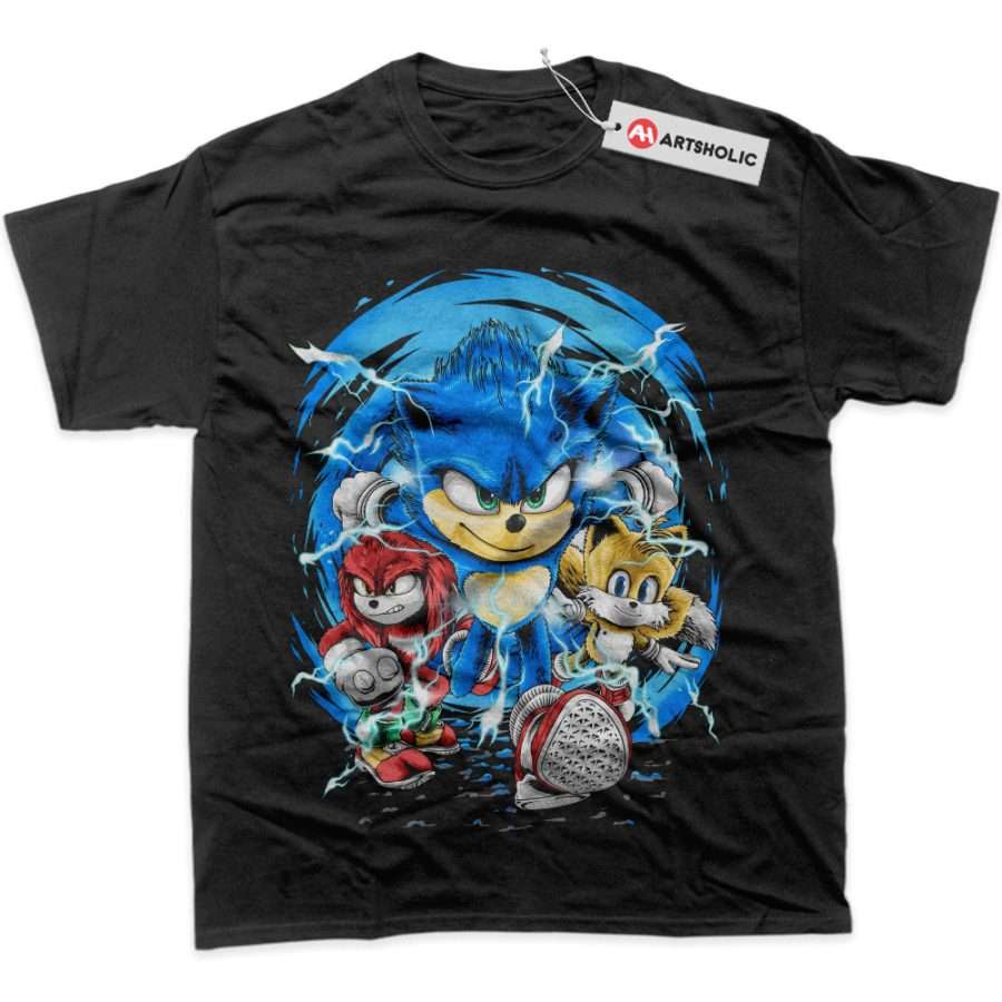 Alternative view of Sonic the Hedgehog Shirt, Game Shirt, Graphic T-Shirt