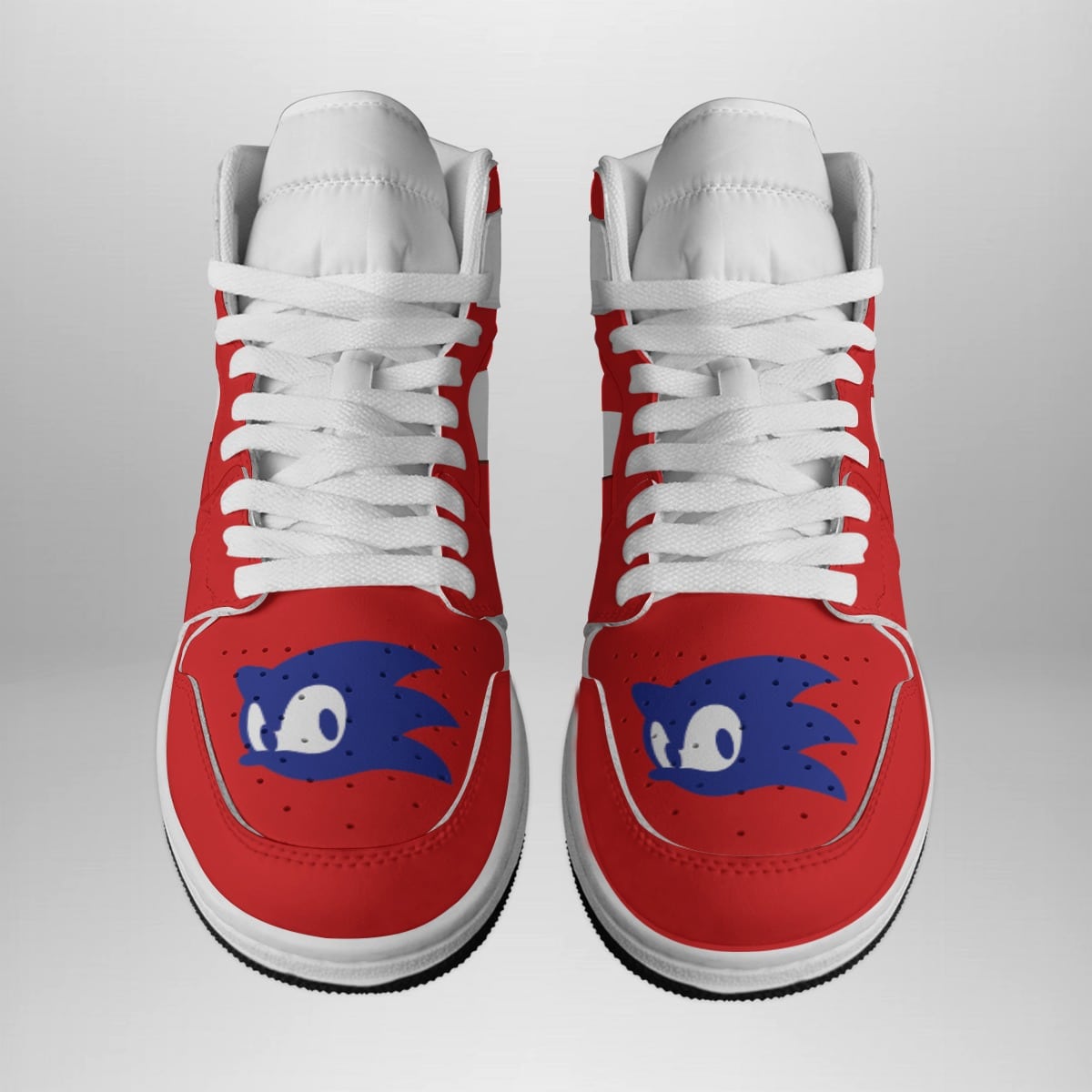 Alternative view of Sonic the Hedgehog Shonen Custom Sneaker Mid 1 Basketball Shoes for Fans - Stylish Athletic Footwear - Otaku Hall