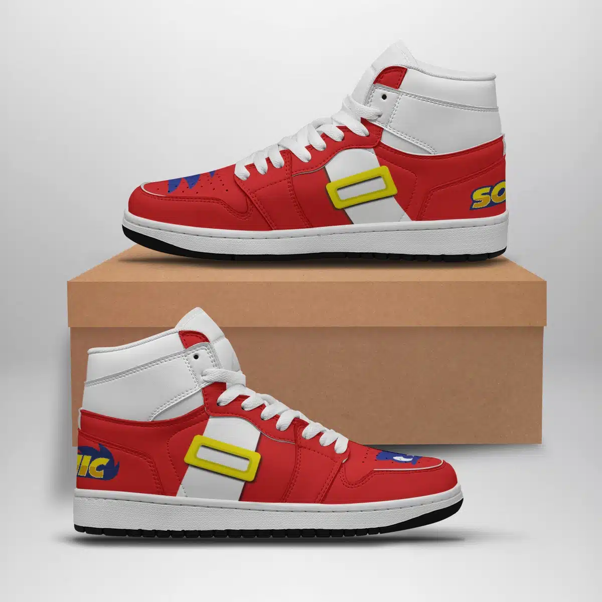 Sonic the Hedgehog Shonen Custom Sneaker Mid 1 Basketball Shoes for Fans - Stylish Athletic Footwear - Otaku Hall