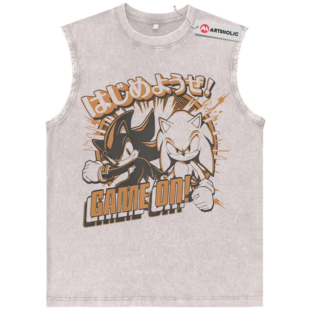 Sonic the Hedgehog Tank Top, Animated Tank Top, Vintage Tank Top