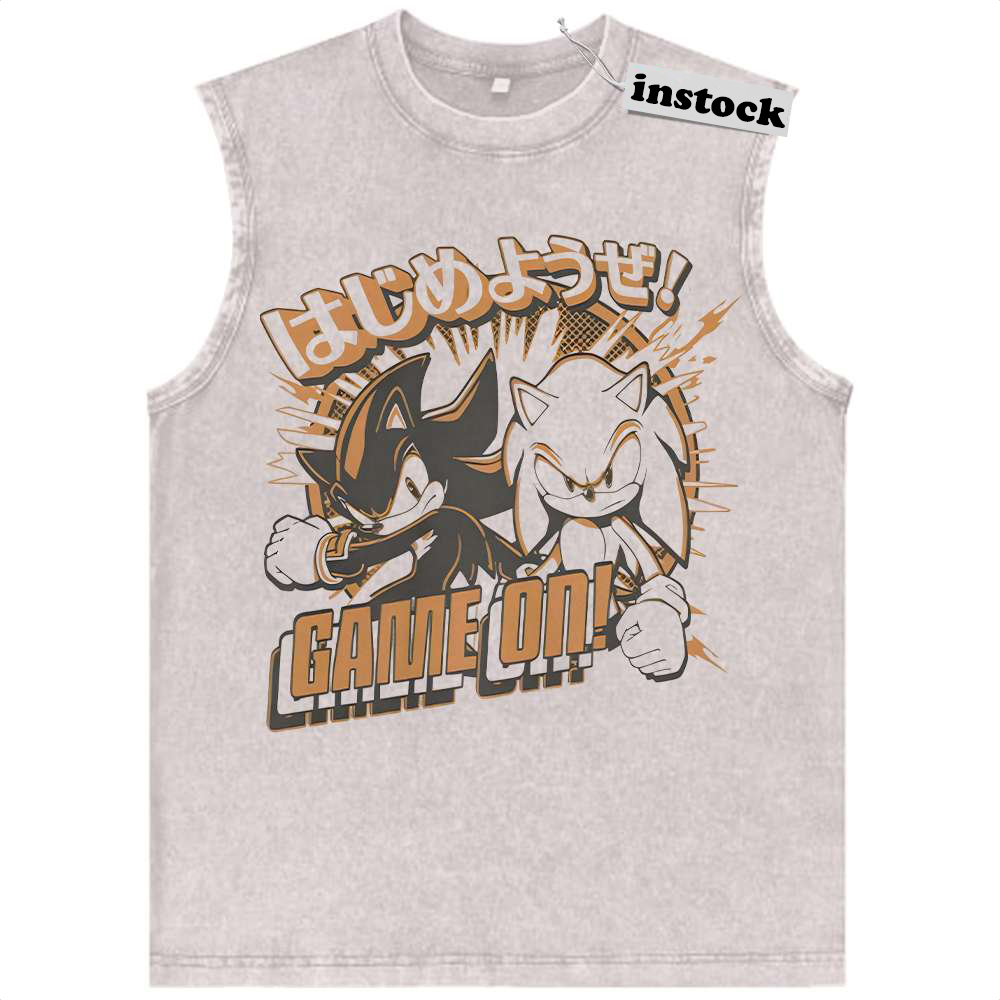 Sonic the Hedgehog Tank Top, Animated Tank Top, Vintage Tank Top