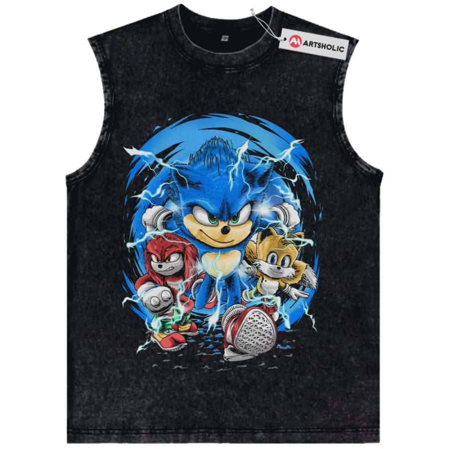 Alternative view of Sonic the Hedgehog Tank Top, Game Tank Top, Vintage Tank Top