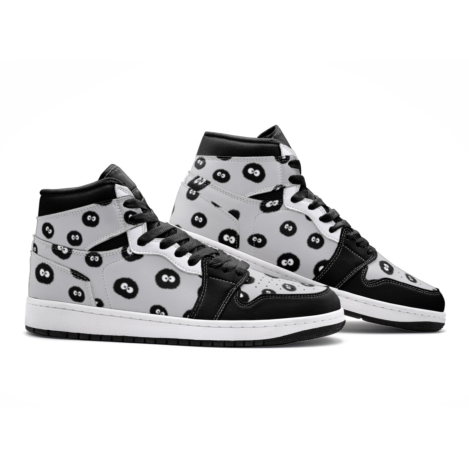 Alternative view of Soot Sprites My Neighbor Totoro Custom Sneaker Mid 1 Basketball Shoes - Otaku Hall