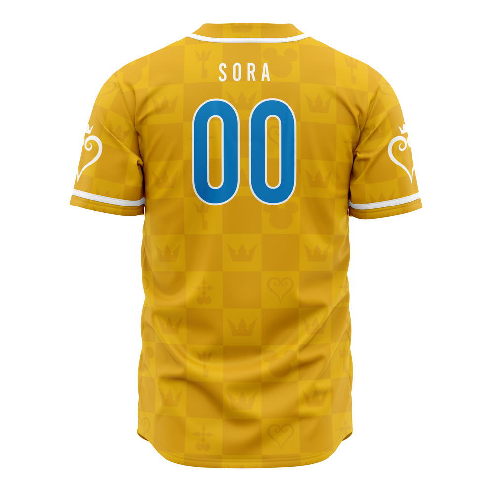 Alternative view of Sora Kingdom Hearts Baseball Jersey