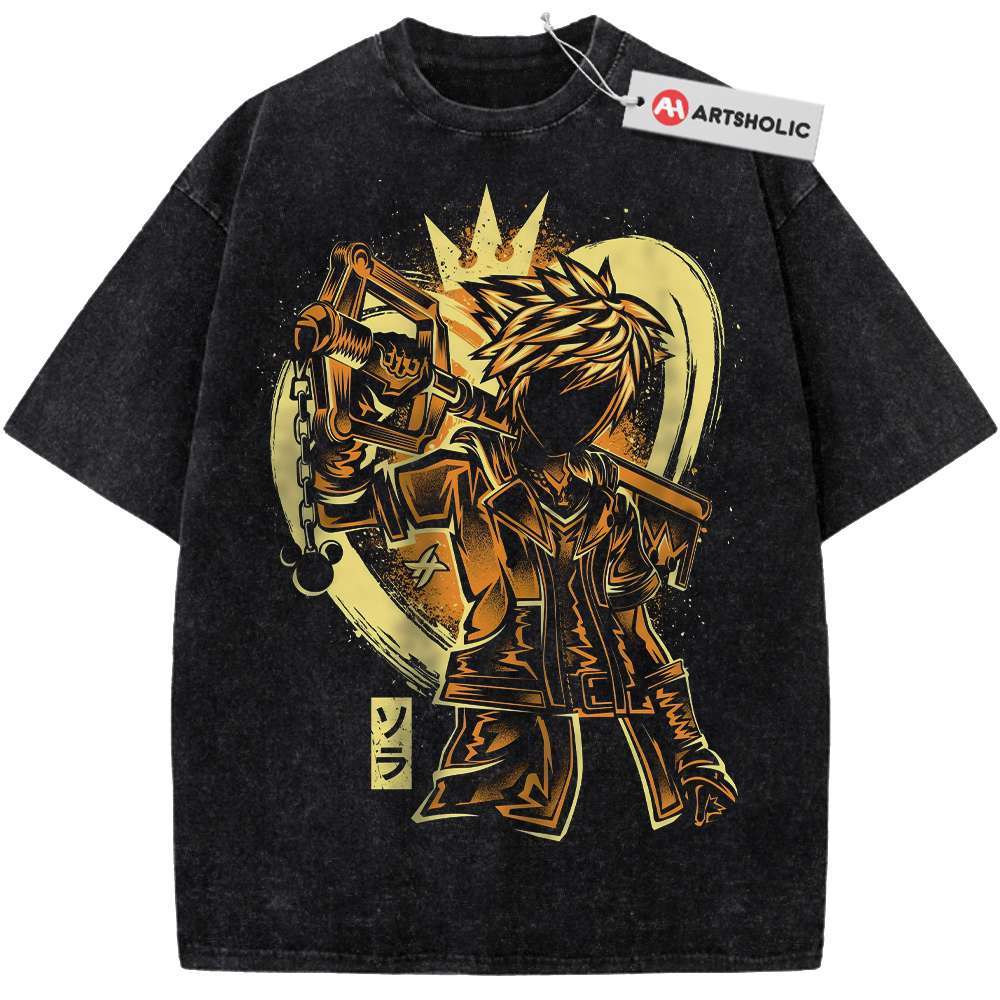 Sora Shirt, Kingdom Hearts Shirt, Game Shirt, Vintage T-Shirt