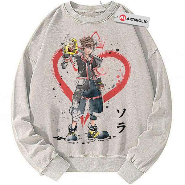 Sora Sweatshirt, Kingdom Hearts Sweatshirt, Game Sweatshirt, Vintage Sweater
