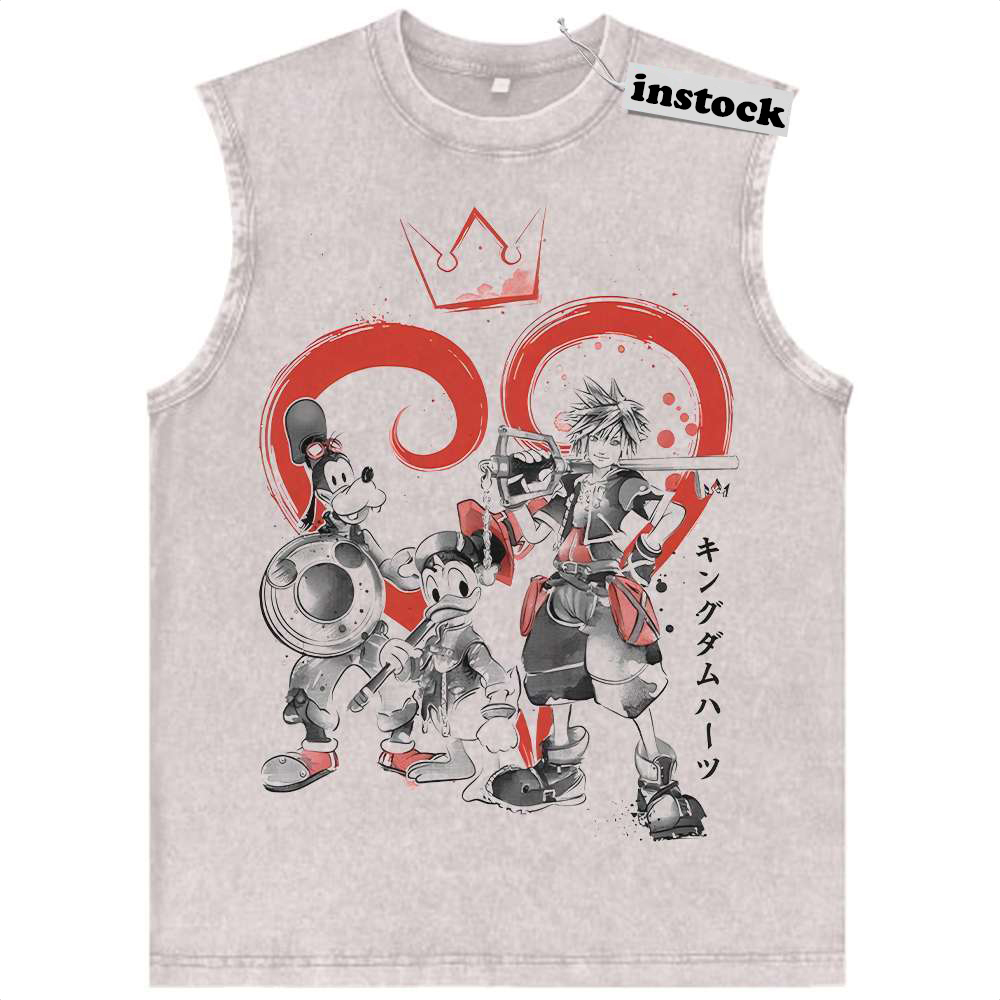 Sora Tank Top, Goofy Tank Top, Donald Duck Tank Top, Kingdom Hearts Tank Top, Game Tank Top, Vintage Tank Top