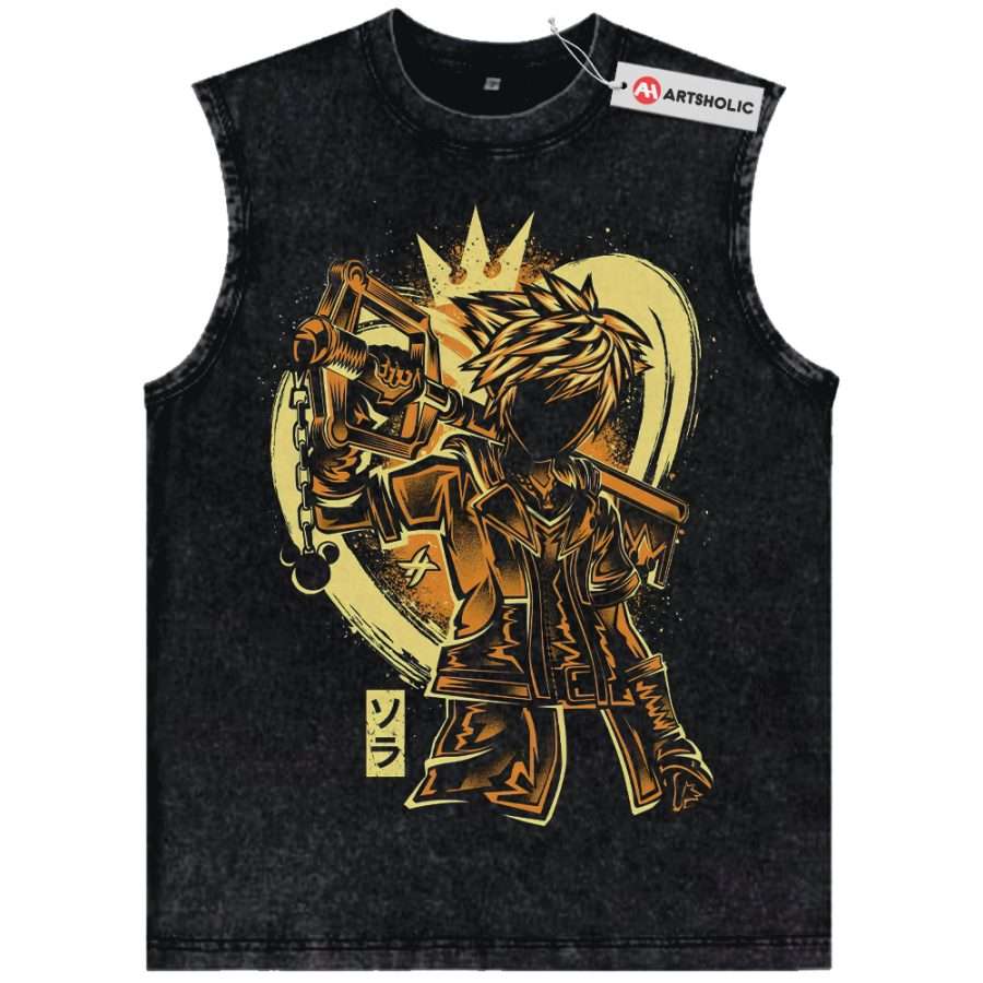 Alternative view of Sora Tank Top, Kingdom Hearts Tank Top, Game Tank Top, Vintage Tank Top
