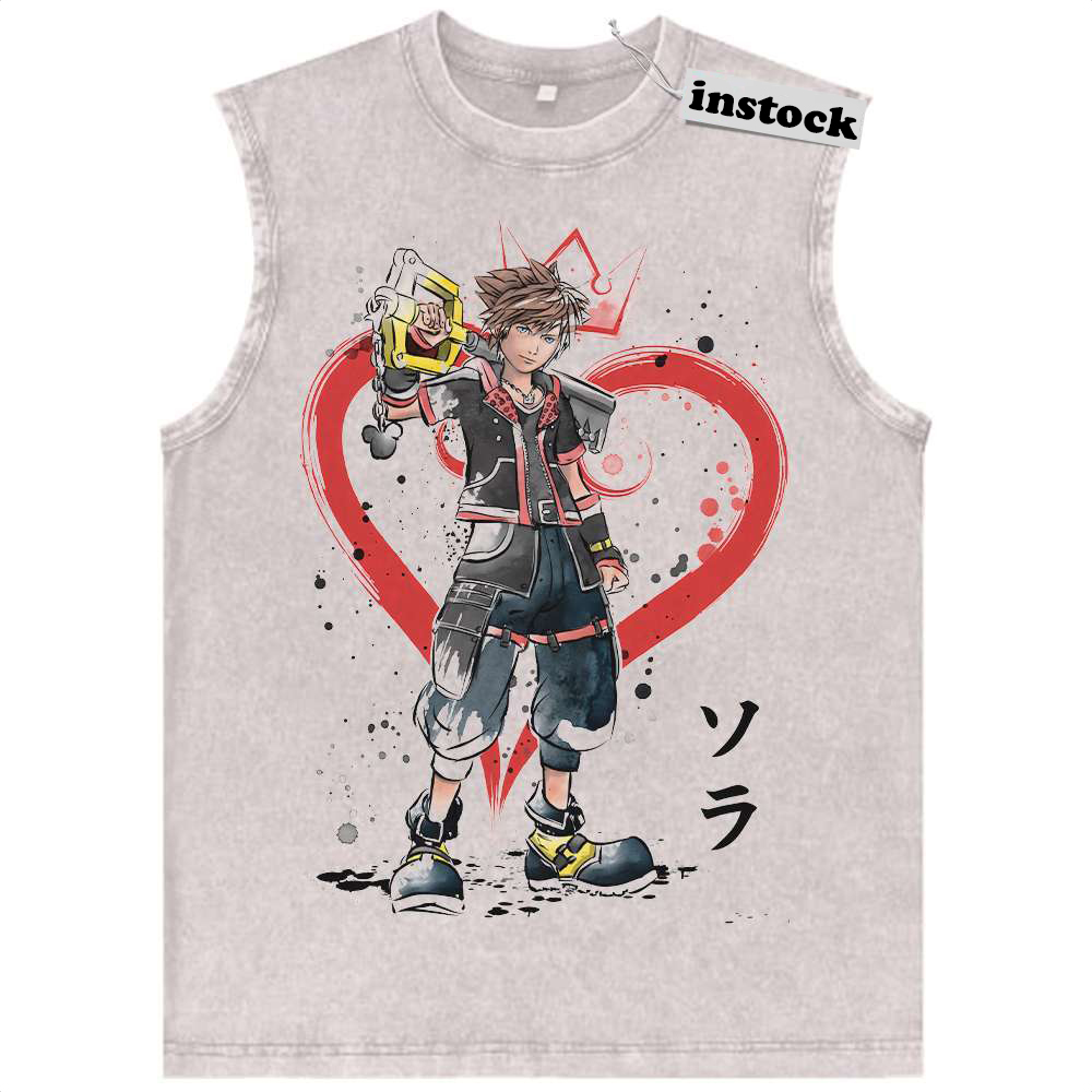 Sora Tank Top, Kingdom Hearts Tank Top, Game Tank Top, Vintage Tank Top