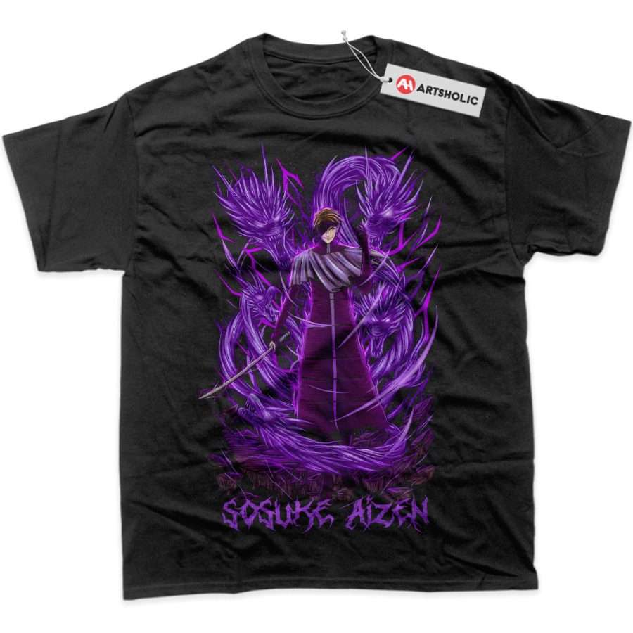 Alternative view of Sosuke Aizen Shirt, Bleach Shirt, Anime Shirt, Graphic Tee