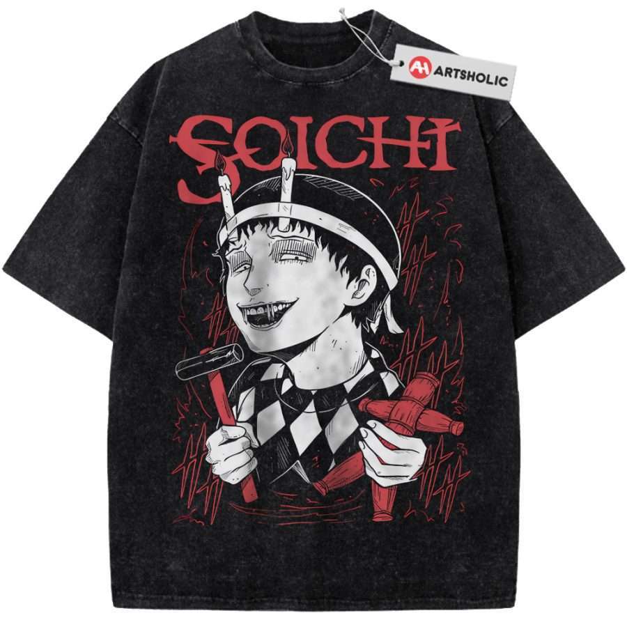 Alternative view of Souichi Tsujii Shirt, Junji Ito Collection Shirt, Anime Shirt, Vintage Tee