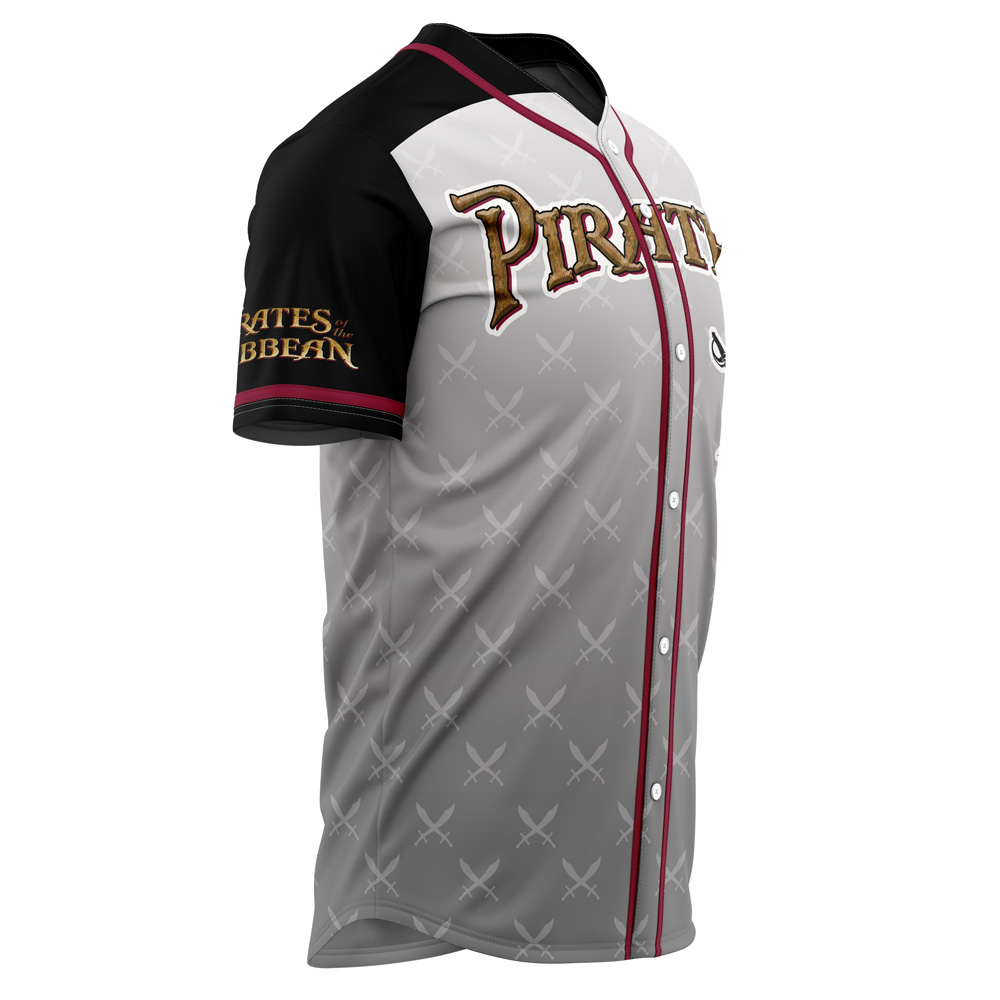 Alternative view of Sparrow Pirates of the Caribbean V1 Disney Custom Baseball Jersey - Otaku Hall