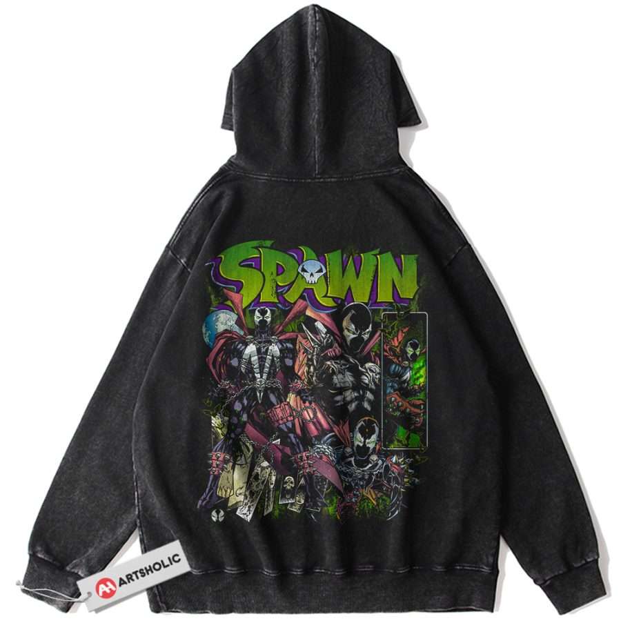 Alternative view of Spawn Hoodie, Comic Hoodie, Vintage Hoodie