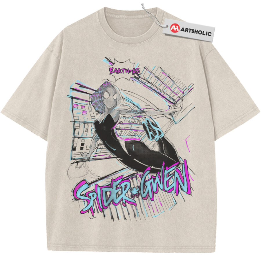 Alternative view of Spider-Gwen Shirt, Spider Woman Shirt, Marvel Comics Shirt, Vintage T-Shirt