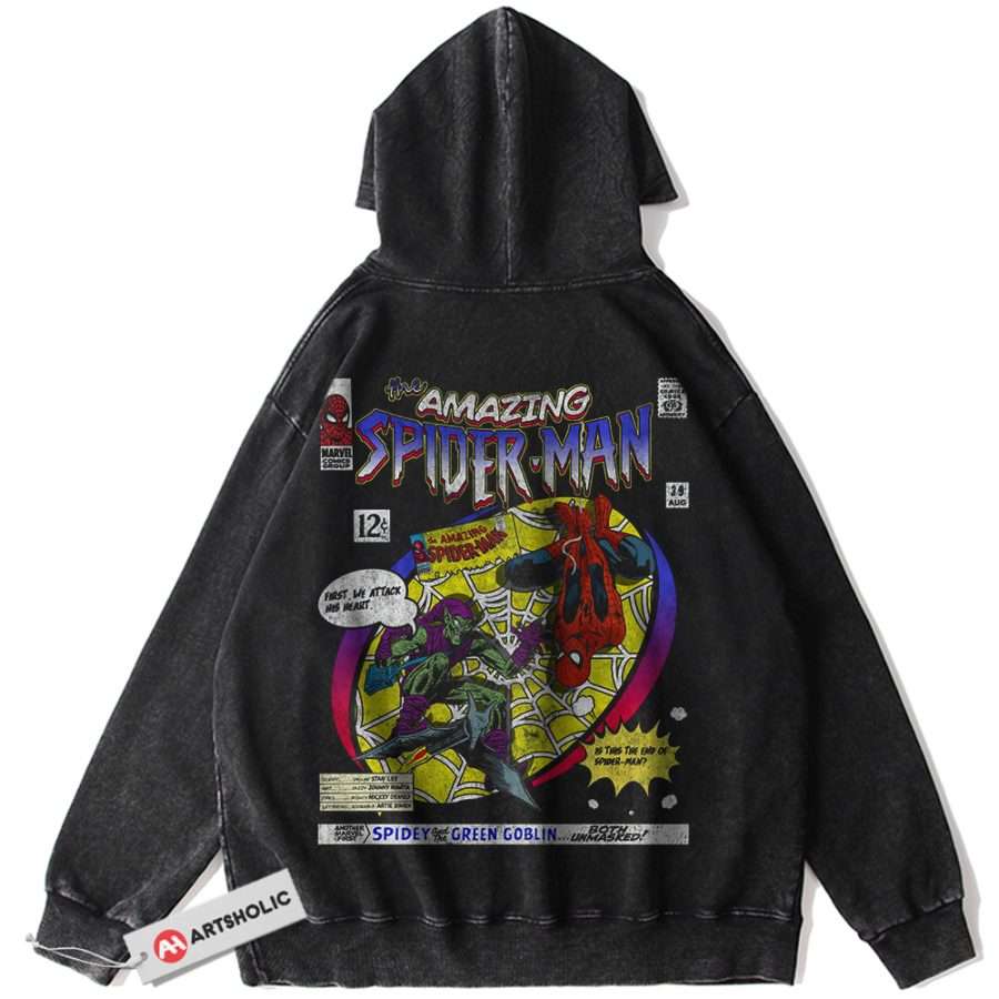 Alternative view of Spider-Man Hoodie, Marvel Comics Hoodie, Vintage Hoodie