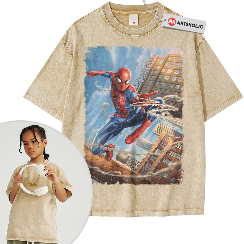 Alternative view of Spider-Man Shirt For Kids, Marvel Comics Shirt For Kids, Vintage Tee For Kids