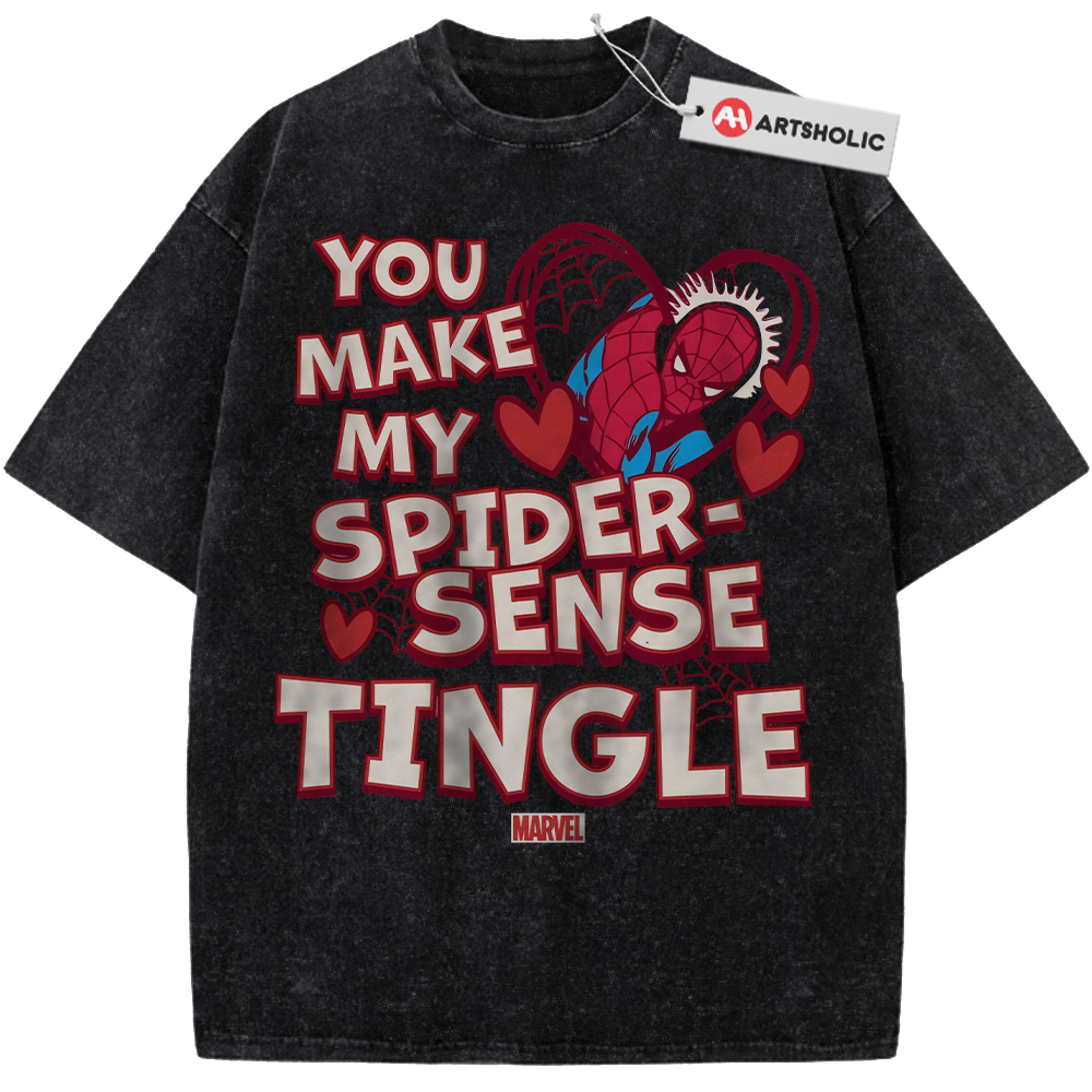 Alternative view of Spider-Man Shirt, Marvel Comics Shirt, Valentine's Day Shirt, Vintage T-Shirt