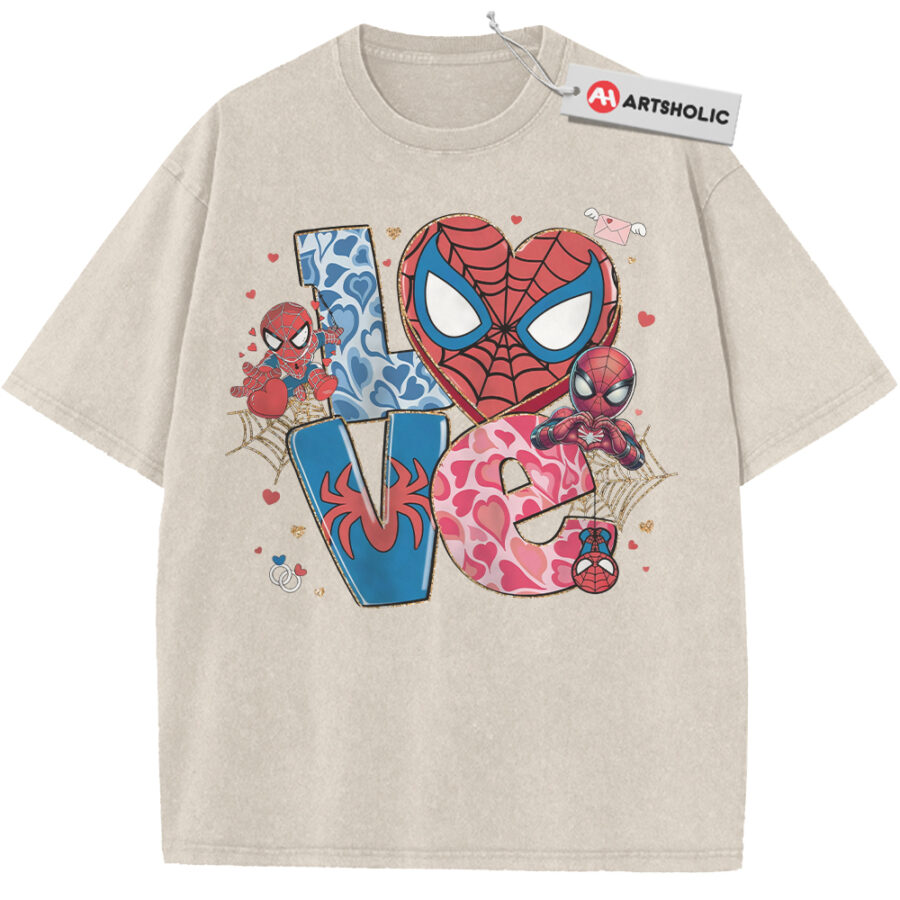Alternative view of Spider-Man Shirt, Marvel Comics Shirt, Valentine's Day Shirt, Vintage T-Shirt