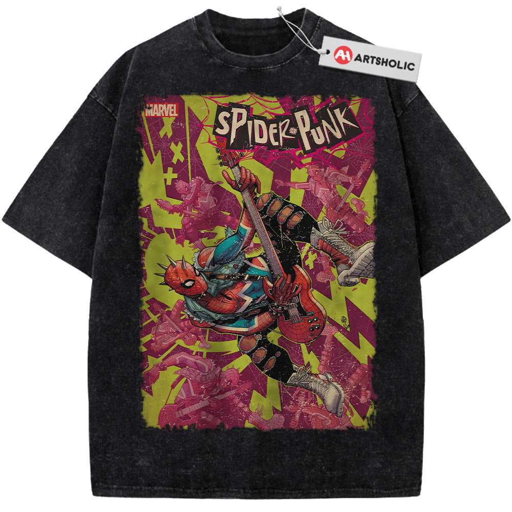 Alternative view of Spider-Man Shirt, Spiderpunk Shirt, Marvel Comics Shirt, Vintage Tee