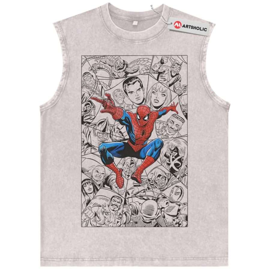 Alternative view of Spider-Man Tank Top, Marvel Comics Tank Top, Vintage Tank Top