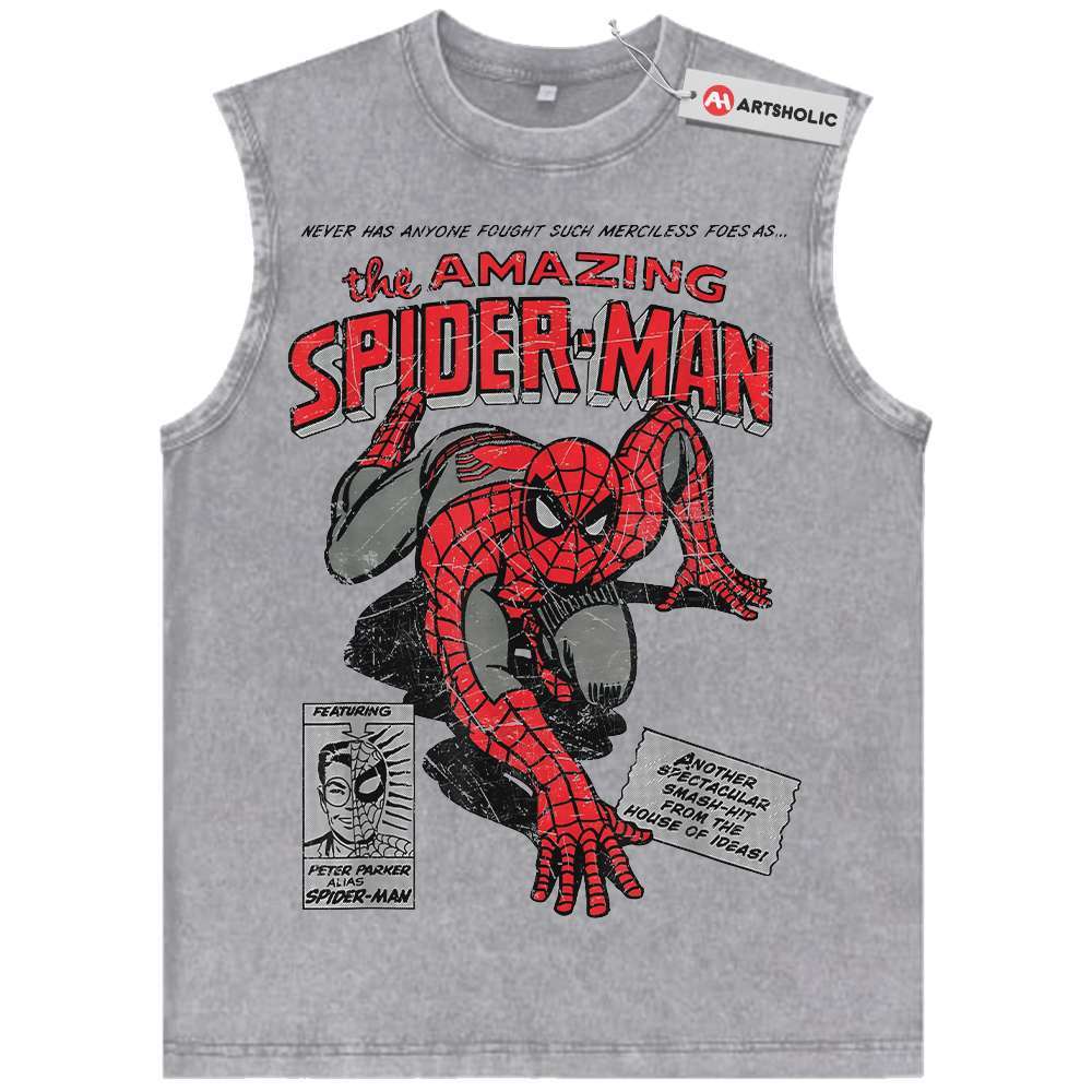 Spider-Man Tank Top, Marvel Comics Tank Top, Vintage Tank Top