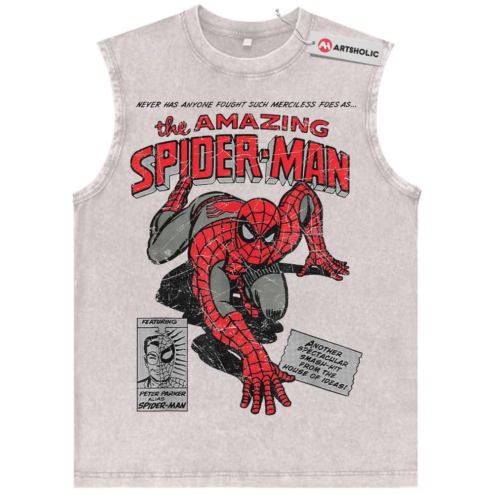 Alternative view of Spider-Man Tank Top, Marvel Comics Tank Top, Vintage Tank Top