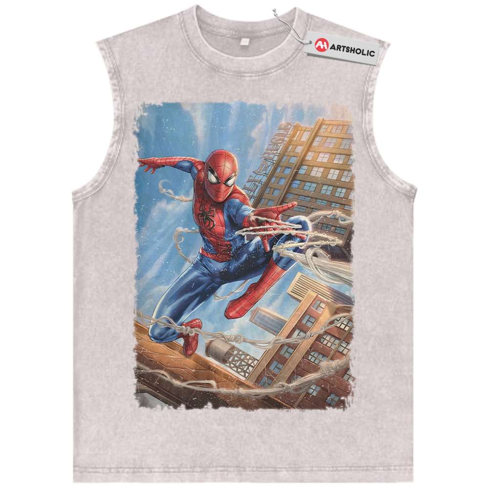 Alternative view of Spider-Man Tank Top, Marvel Comics Tank Top, Vintage Tank Top