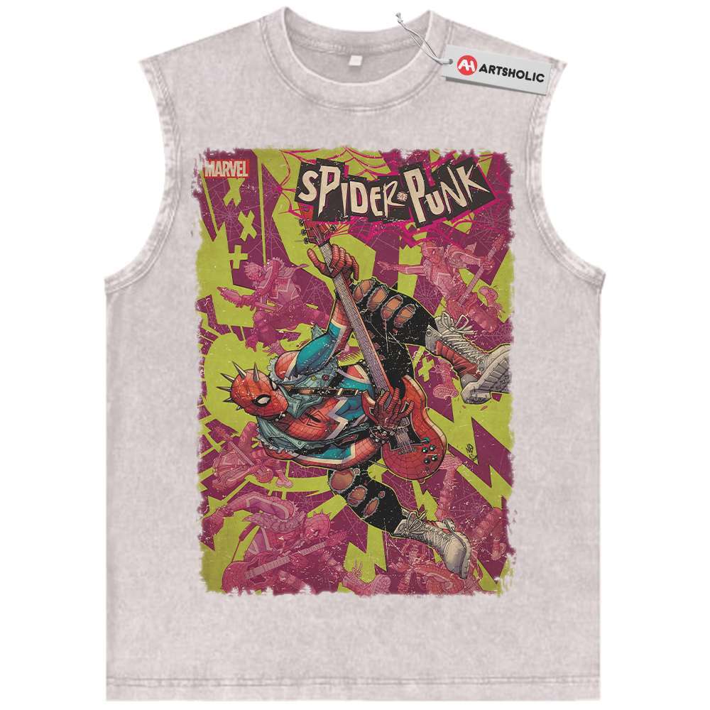 Alternative view of Spider-Man Tank Top, Spiderpunk Tank Top, Marvel Comics Tank Top, Vintage Tank Top