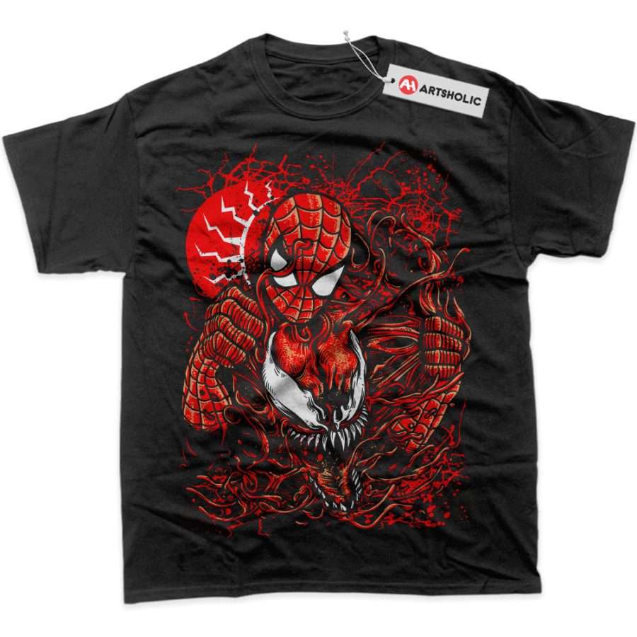 Alternative view of Spider-Man vs Carnage Shirt, Marvel Comics Shirt, Graphic Tee